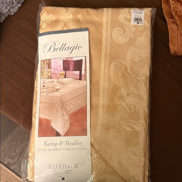 bellagio Other - Bellagio Kemp & Beatley Gold Damask Tablecloth 70x70
